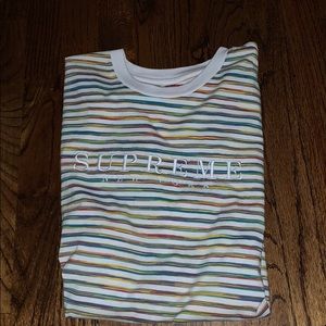 Supreme static stipe top white❗️